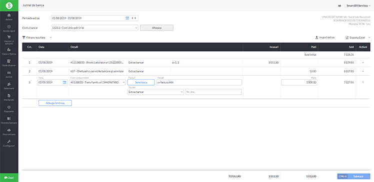 SmartBill conta pagina