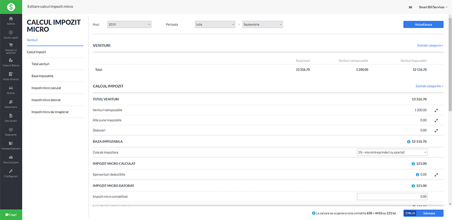 SmartBill conta pagina