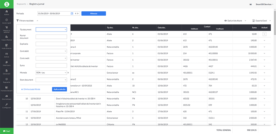 SmartBill conta pagina