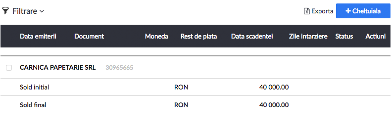 raport clienti program gestiune SmartBill